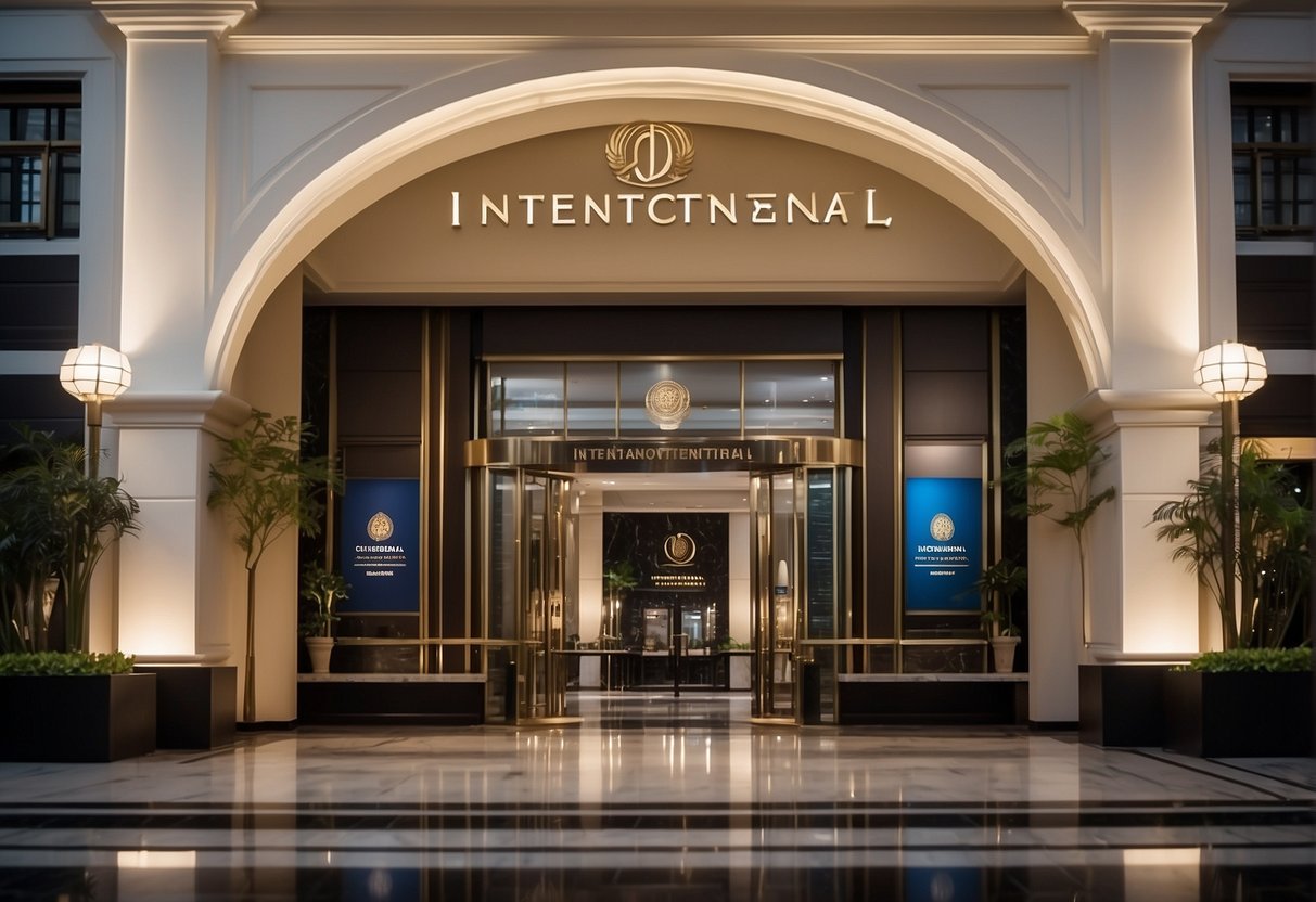 The Intercontinental® Singapore logo displayed with exclusive offer banners and promotional materials in a luxurious setting