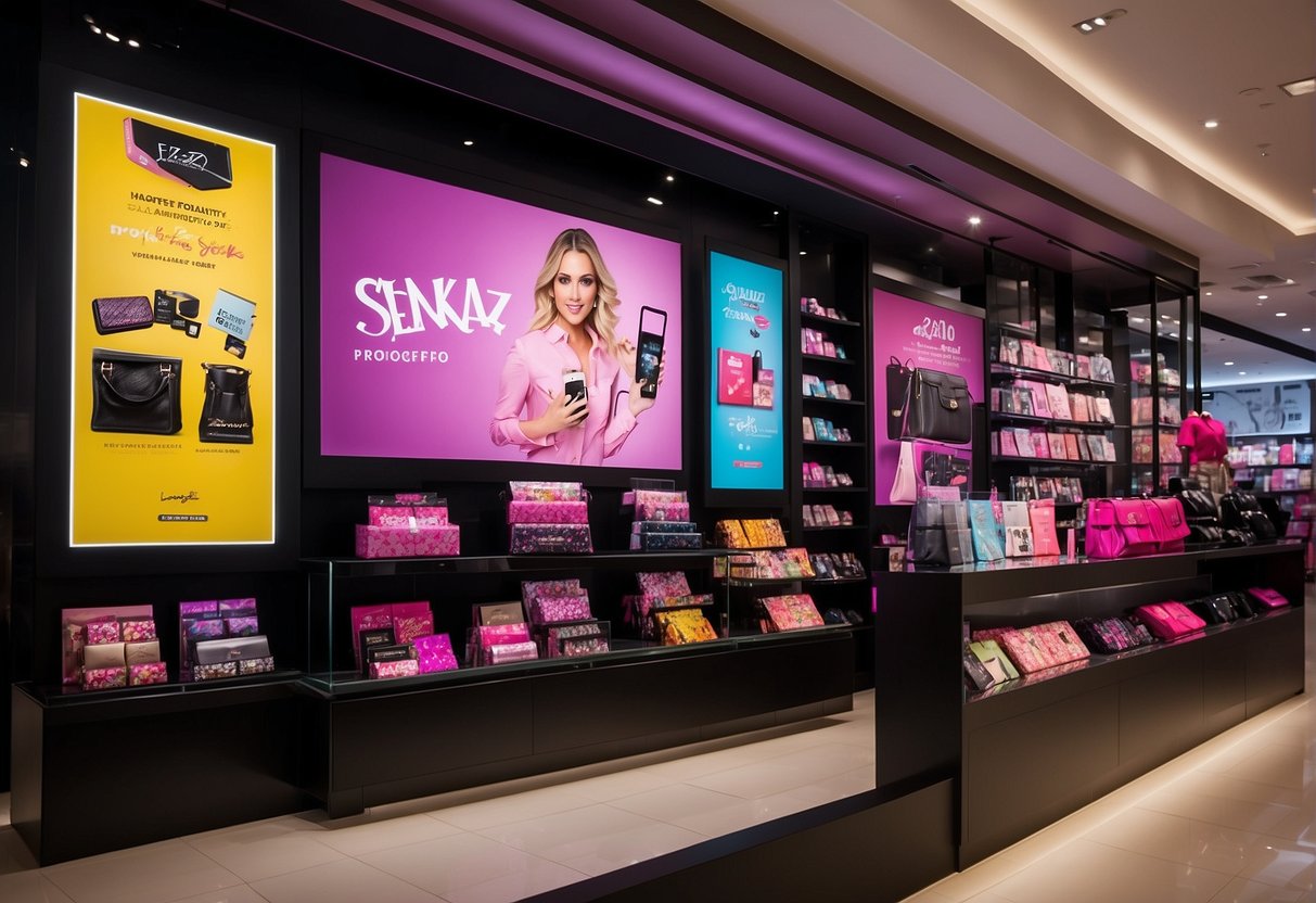 A vibrant display of La Senza promotions in Singapore, featuring exclusive social media offers