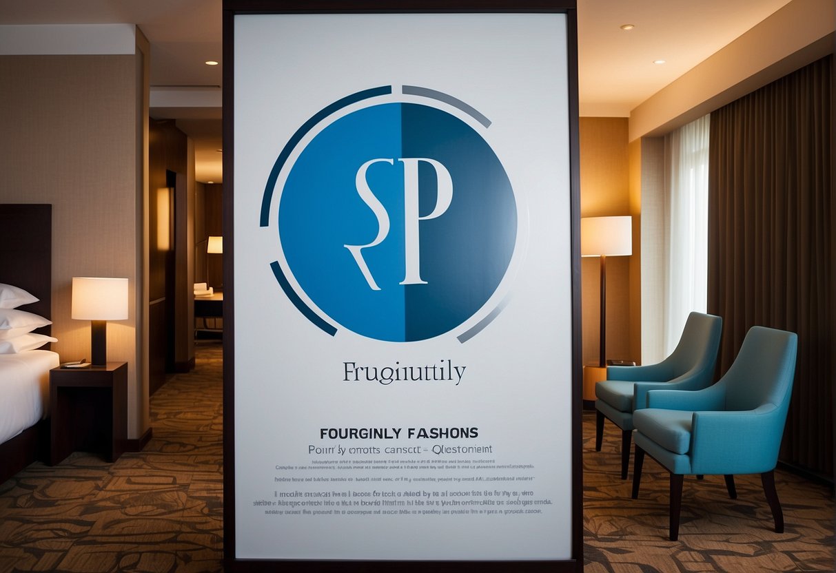 A promotional poster featuring the "Frequently Asked Questions" section of the Four Points by Sheraton in Singapore, with bold and eye-catching typography, and the hotel's logo prominently displayed