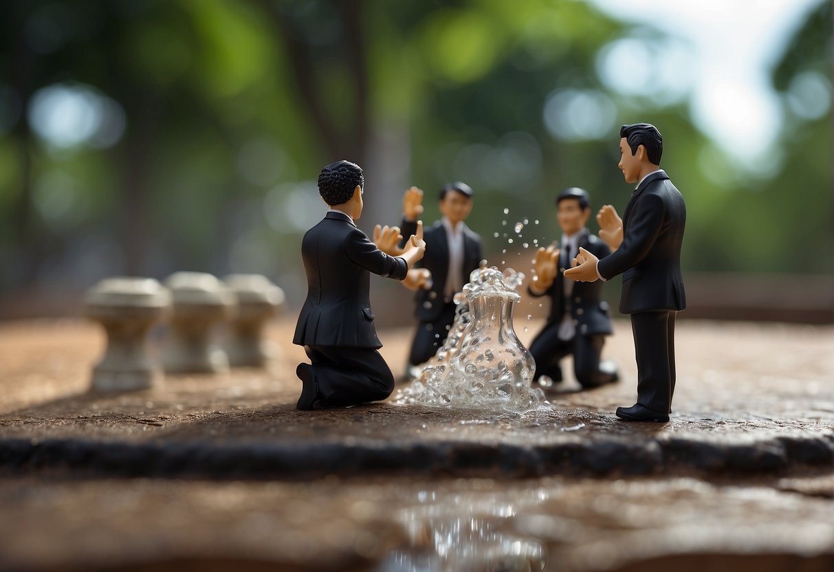 A figure drains mana as judges promote in Singapore