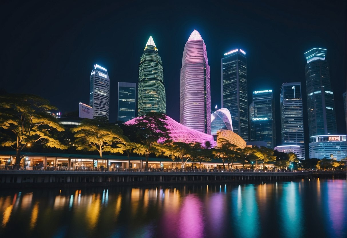 Colorful Yokohama promotions in Singapore, featuring iconic landmarks and bustling city life
