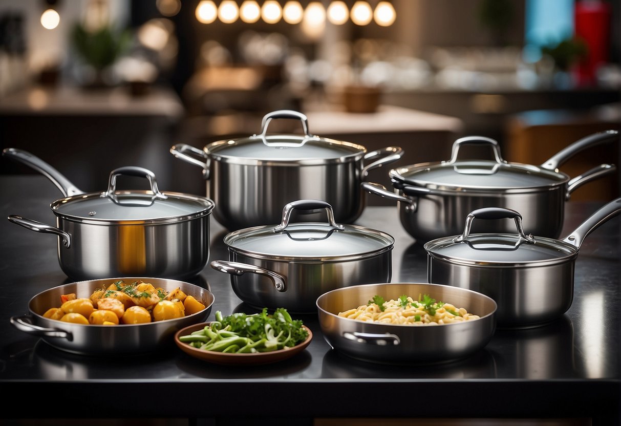 A gleaming display of 2024 Cookware Promotions showcases the latest Happycall products in a vibrant Singapore setting