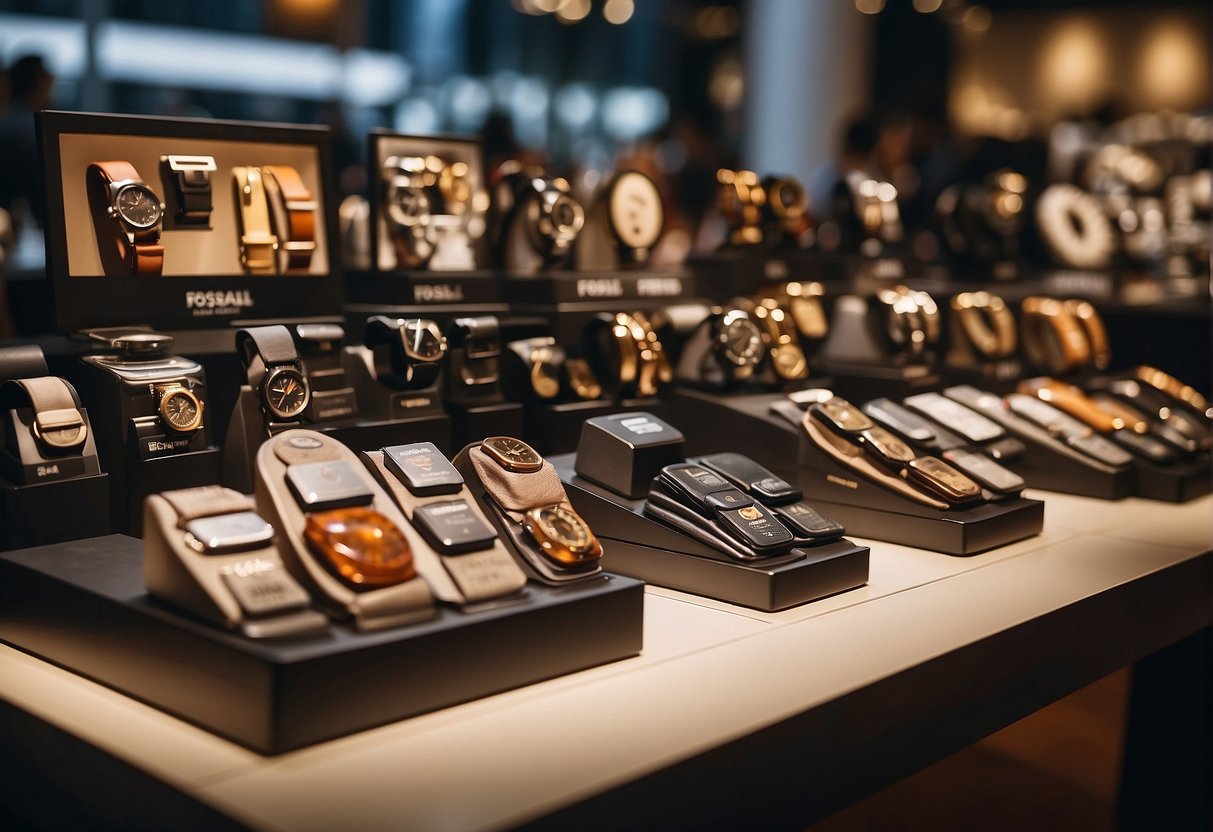 A display of fossil products at a Singaporean promotional event