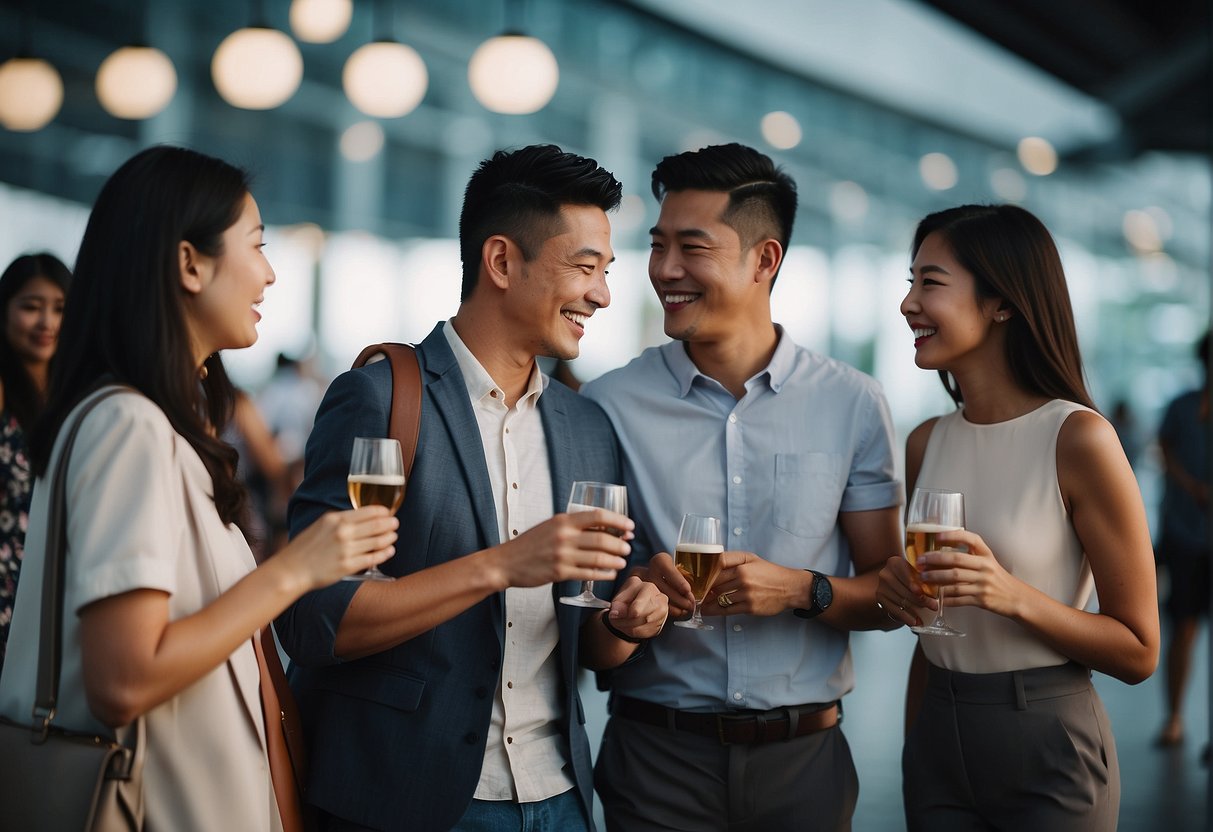 A group of people enjoying exclusive discounts and benefits on cloud promotions in Singapore