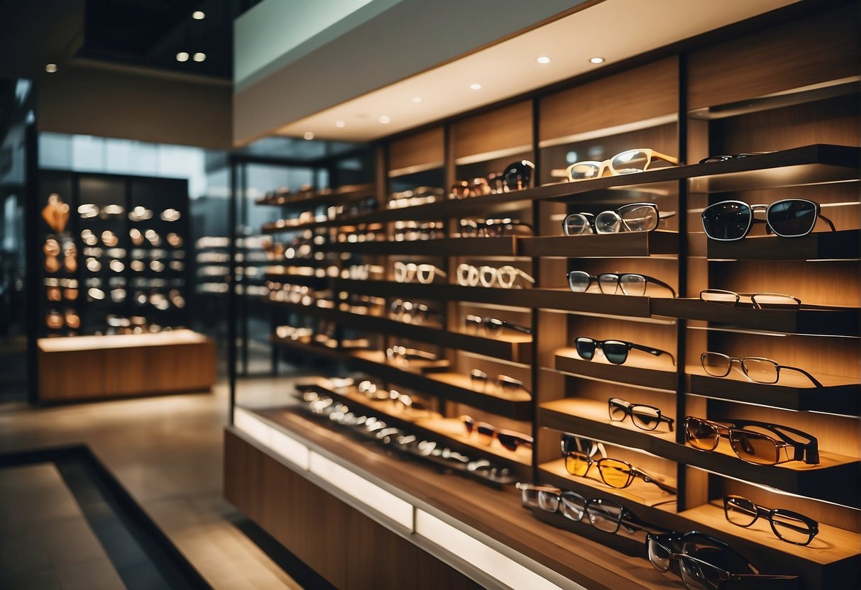 A display of trendy eyewear promotions at Fossil Promotions in Singapore
