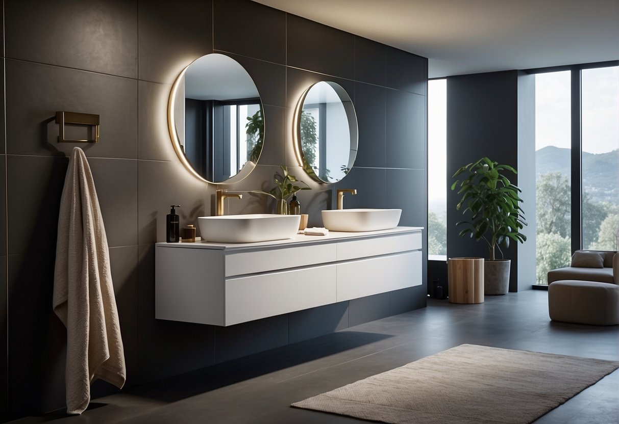 A sleek, modern bathroom with Duravit products displayed prominently. Bright lighting and clean lines highlight the elegance of the brand's promotions