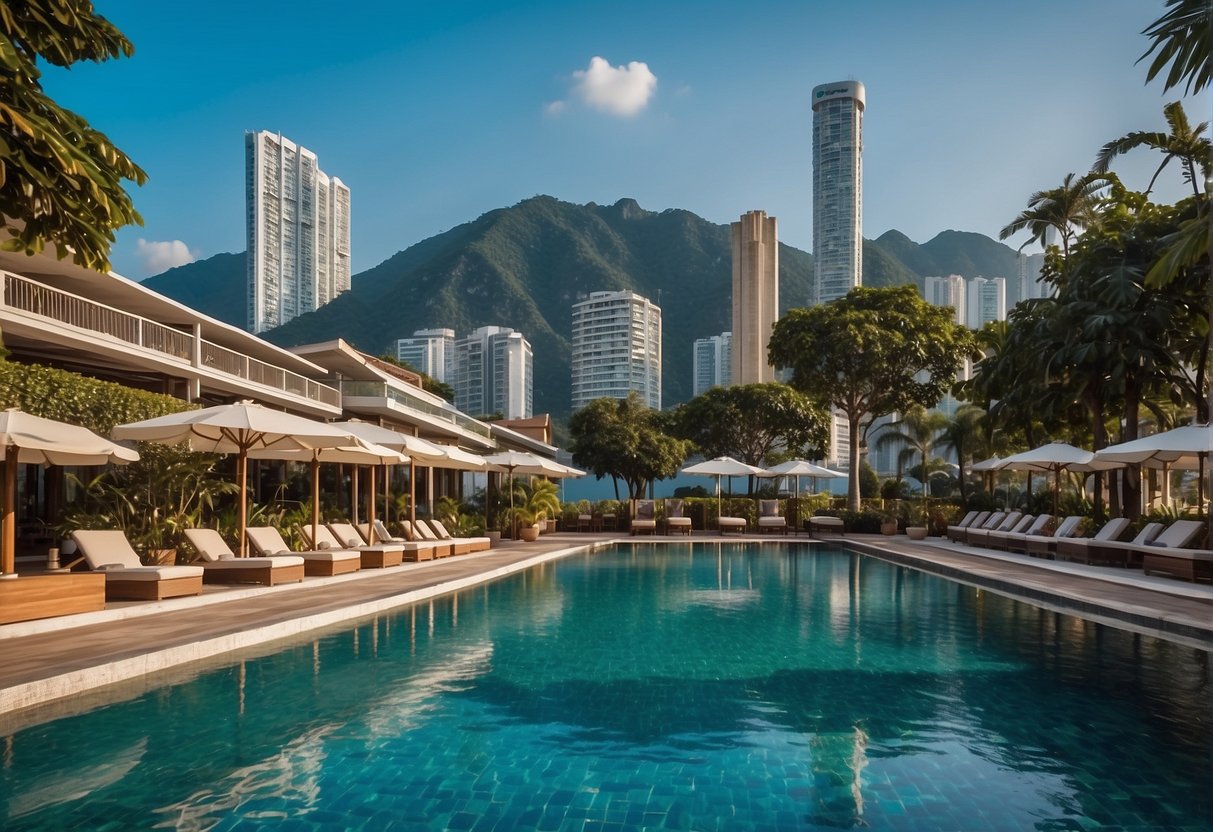 A luxurious hotel in Penang, with a stunning view of the city skyline and beautiful beaches, offering exclusive deals for 2024