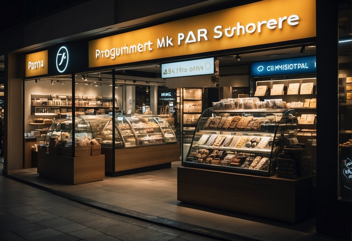 A bustling Paris Miki store in Singapore with promotional displays and a sign for "Frequently Asked Questions" prominently featured