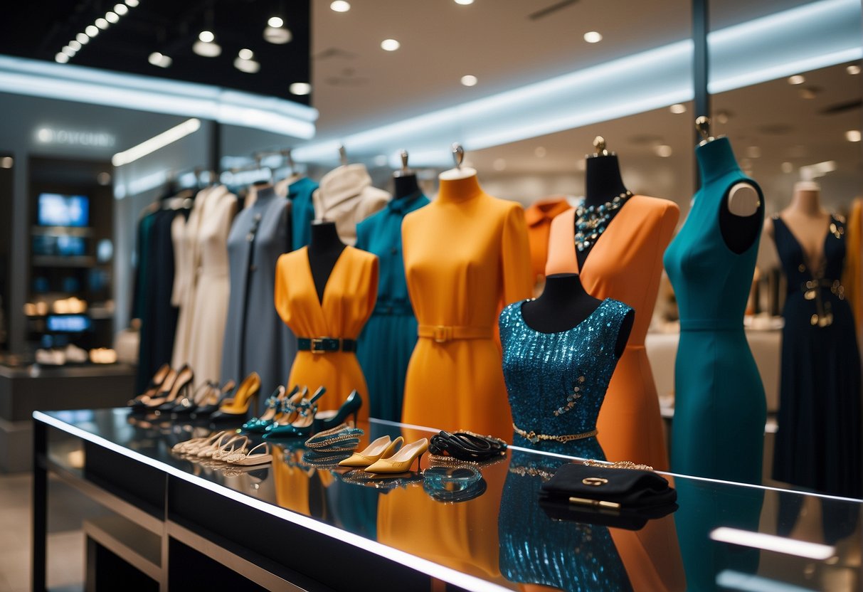 A vibrant display of Pierre Cardin fashion and accessories, showcasing the latest promotions in a luxurious Singapore setting