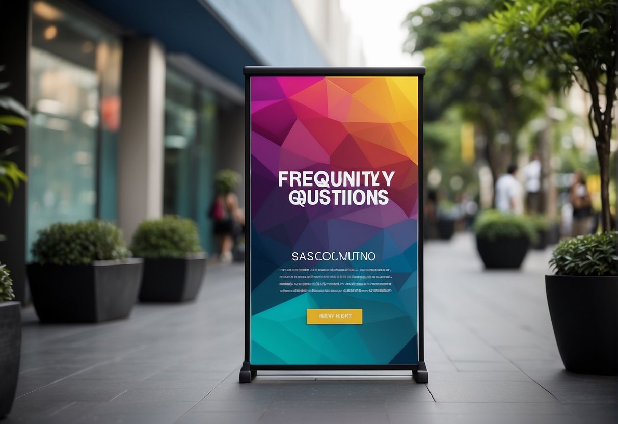 A colorful banner with "Frequently Asked Questions" and "Sasa Promotions Singapore" displayed prominently
