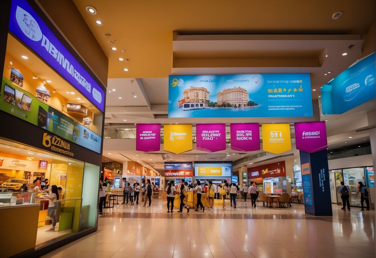 KidZania Singapore promotions: colorful banners, excited children, interactive activities, and happy families exploring the indoor city