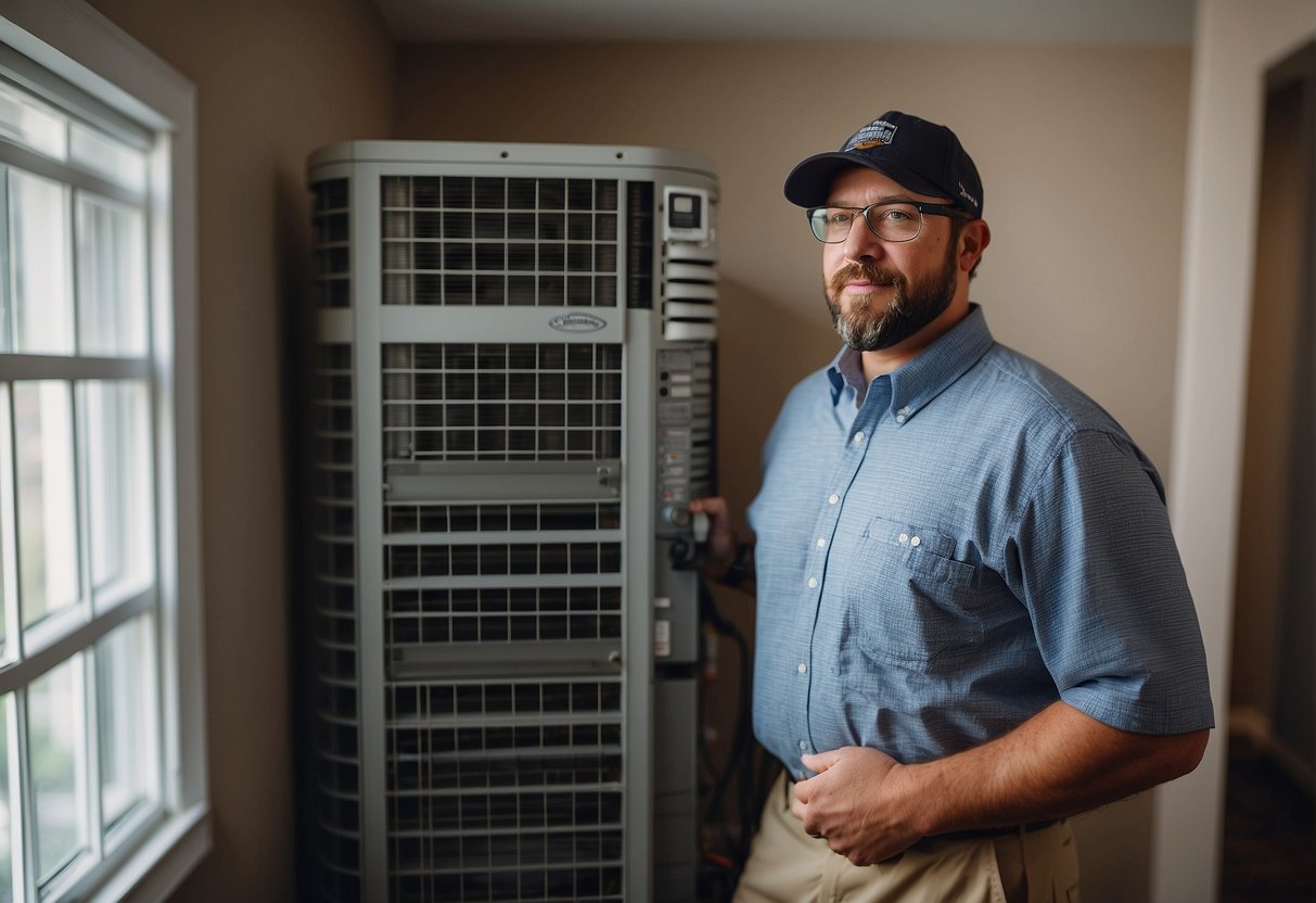 A person in Kennesaw, GA researches HVAC systems, comparing brands and features. They consider the size and layout of their property