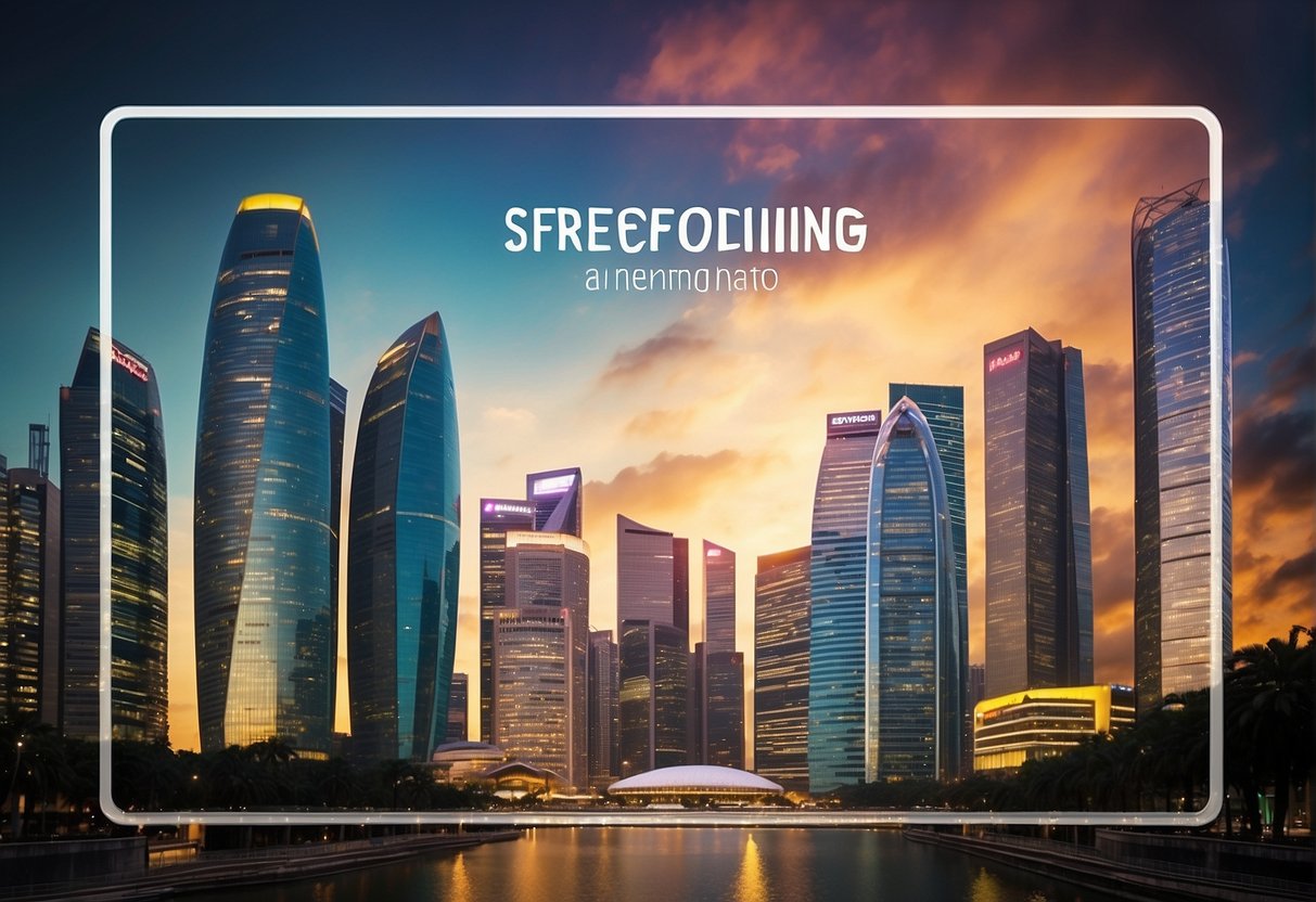 A colorful promotional banner for soft rebonding in Singapore with bold text and attractive graphics