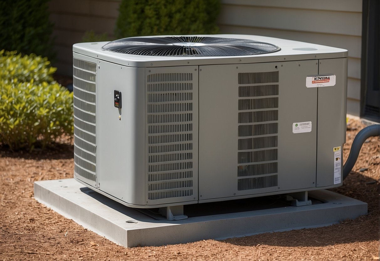 An HVAC system with outdoor and indoor units, ductwork, and control panel, tailored for Kennesaw, GA climate