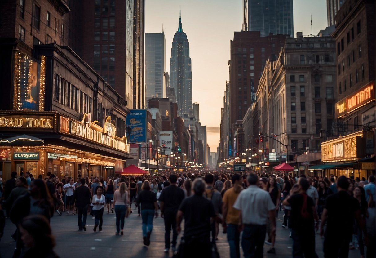 People strolling on Broadway, live music spilling out of honky-tonks, food trucks lining the streets, and the iconic Batman building towering over the city skyline