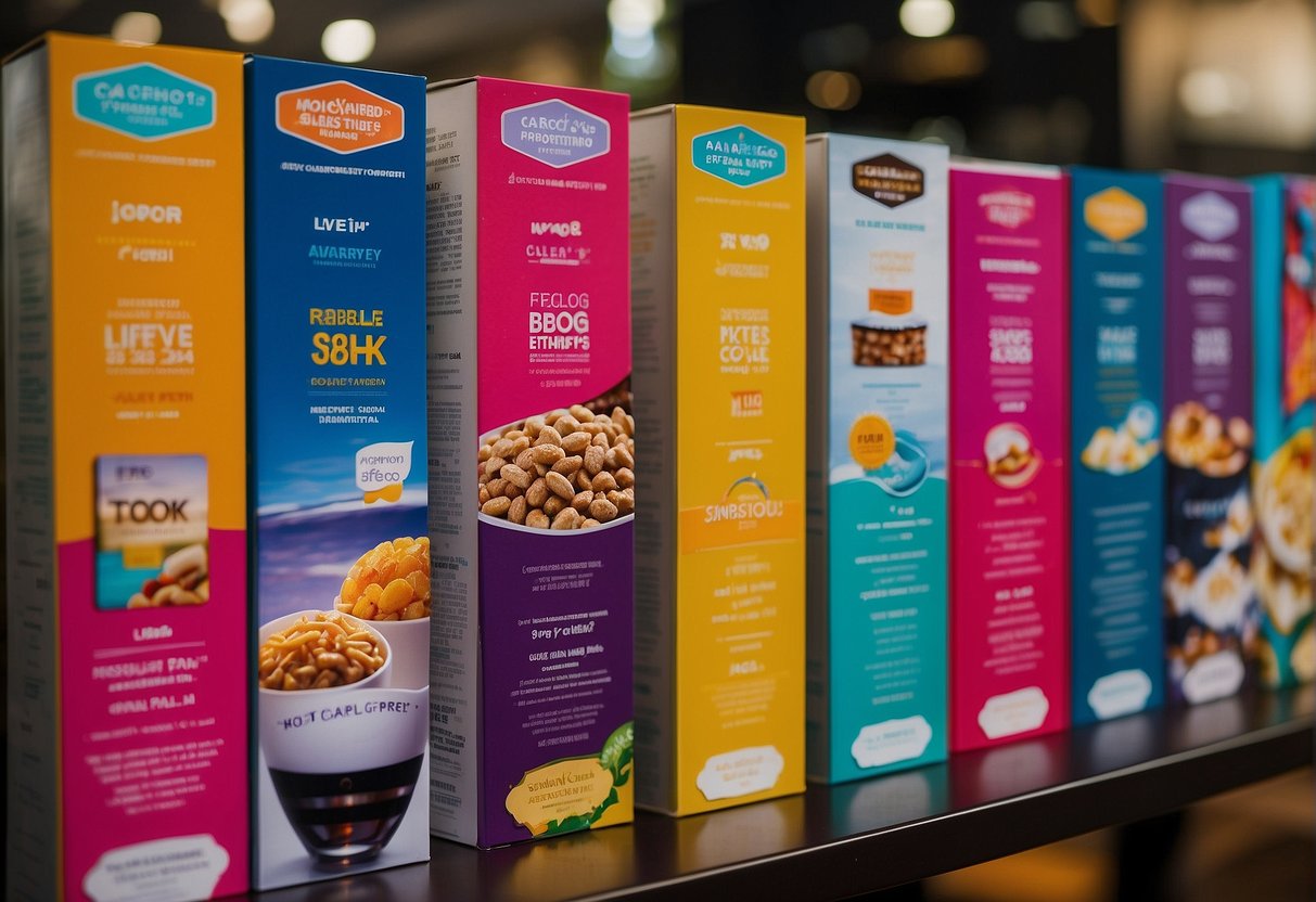 A colorful display of 2024 Reader's Digest promotions in Singapore, featuring eye-catching graphics and enticing offers