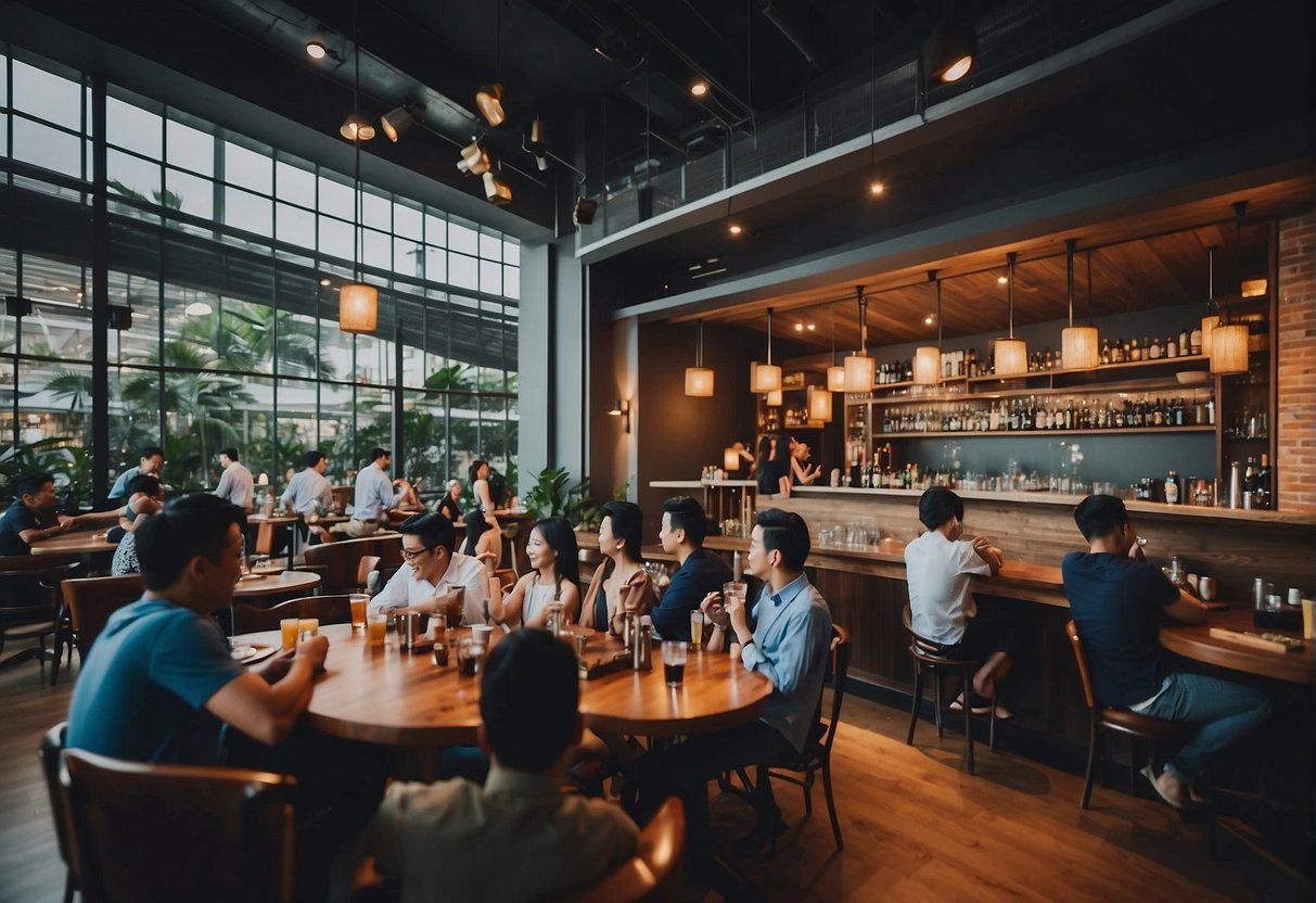 Patrons enjoy craft beers and cocktails at trendy venues for Father's Day promotions in Singapore