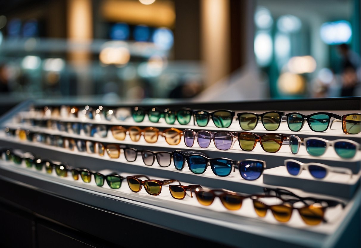 A display of contact lens deals and eyewear promotions in Singapore