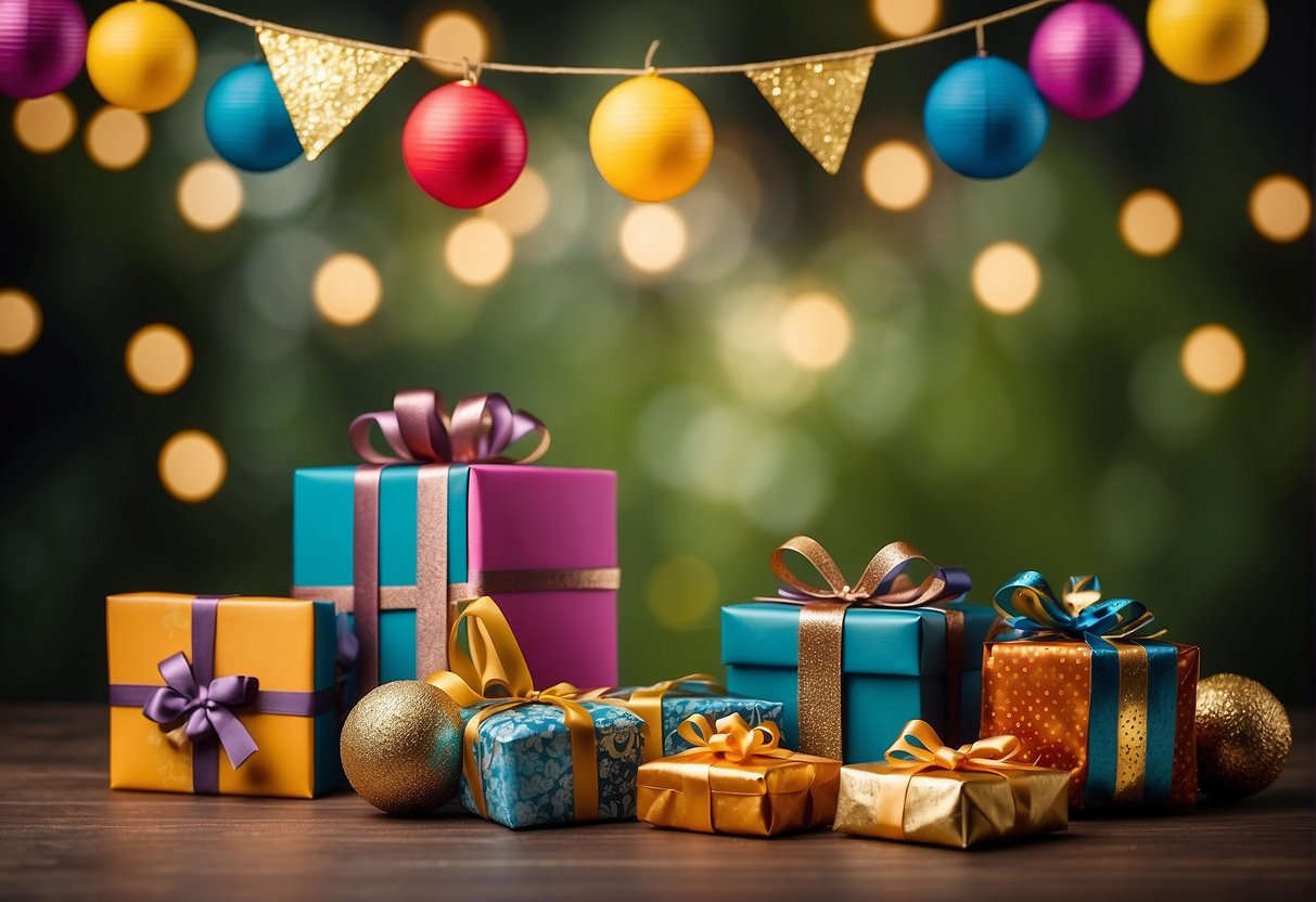 A festive display of Father's Day promotions in Singapore: colorful banners, gift sets, and discounts on various products
