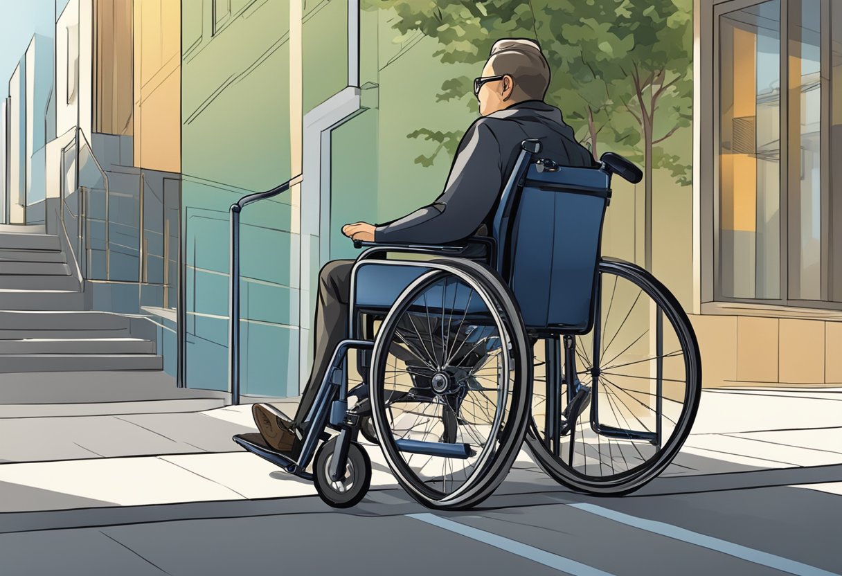 A person in a wheelchair navigating a ramp with ease