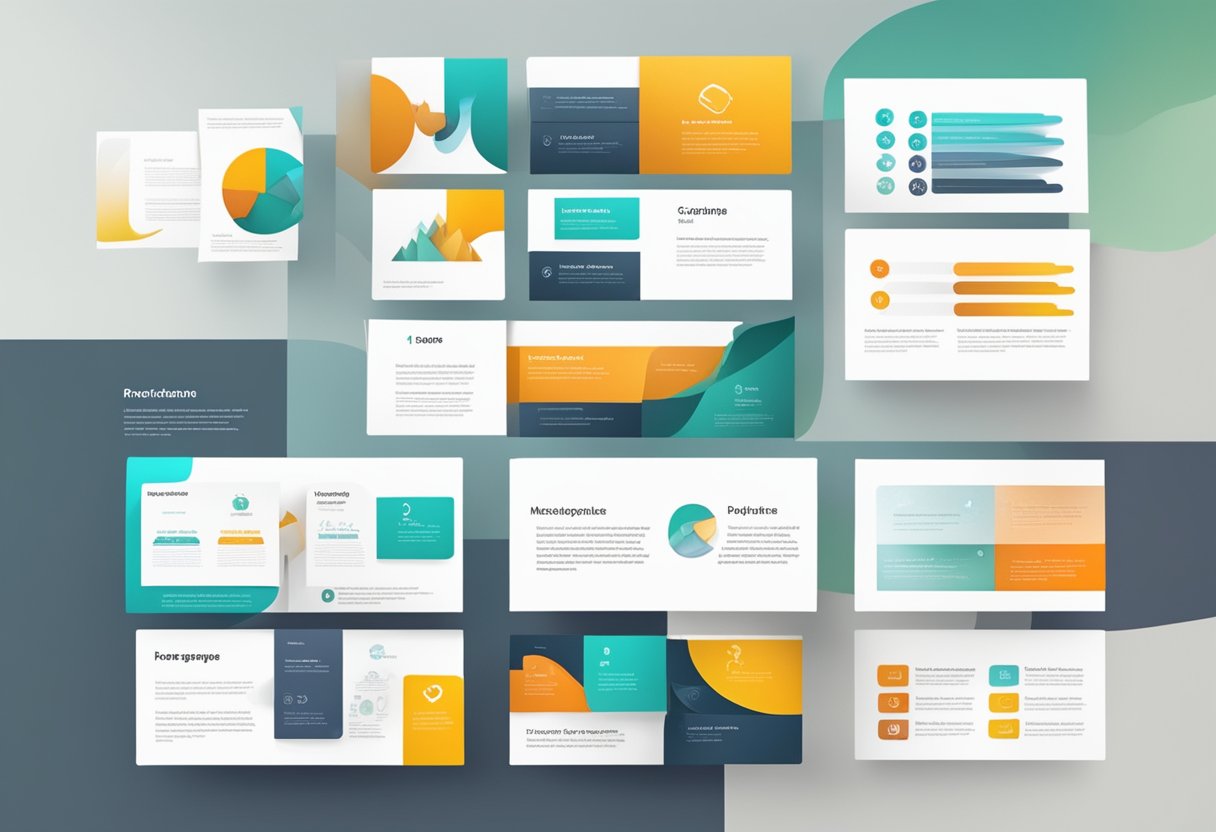 Two PowerPoint slides merge with different templates. Elements from both presentations seamlessly blend together