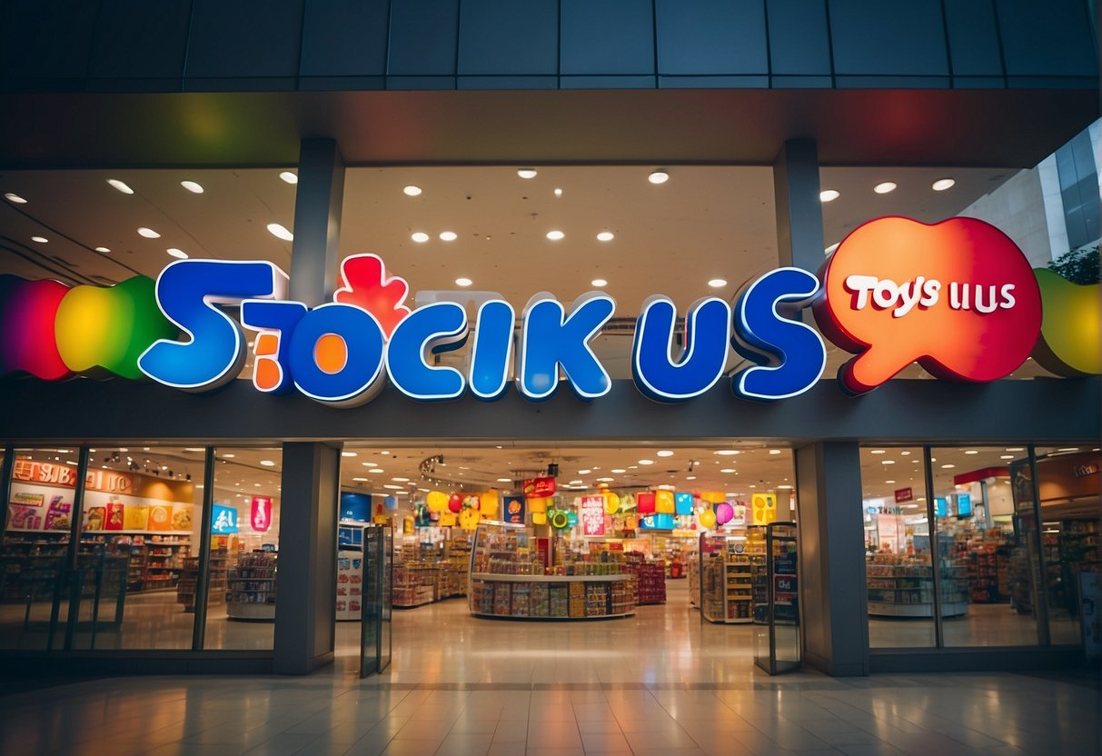 Toys R Us Singapore shop with colorful promotions signage