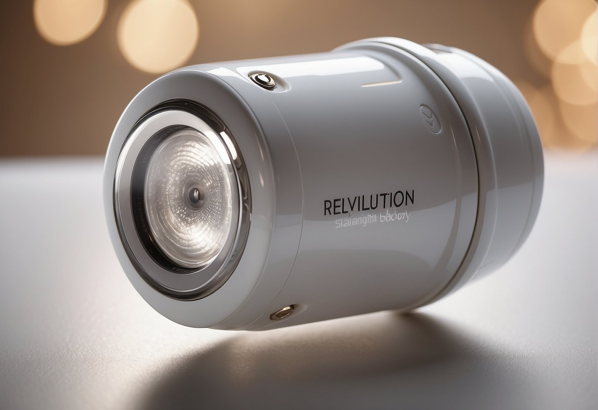 A bright spotlight shines on the Currentbody Skin product, with the words "Revolutionising Anti-Ageing Clarisonic Promotions Singapore" displayed prominently