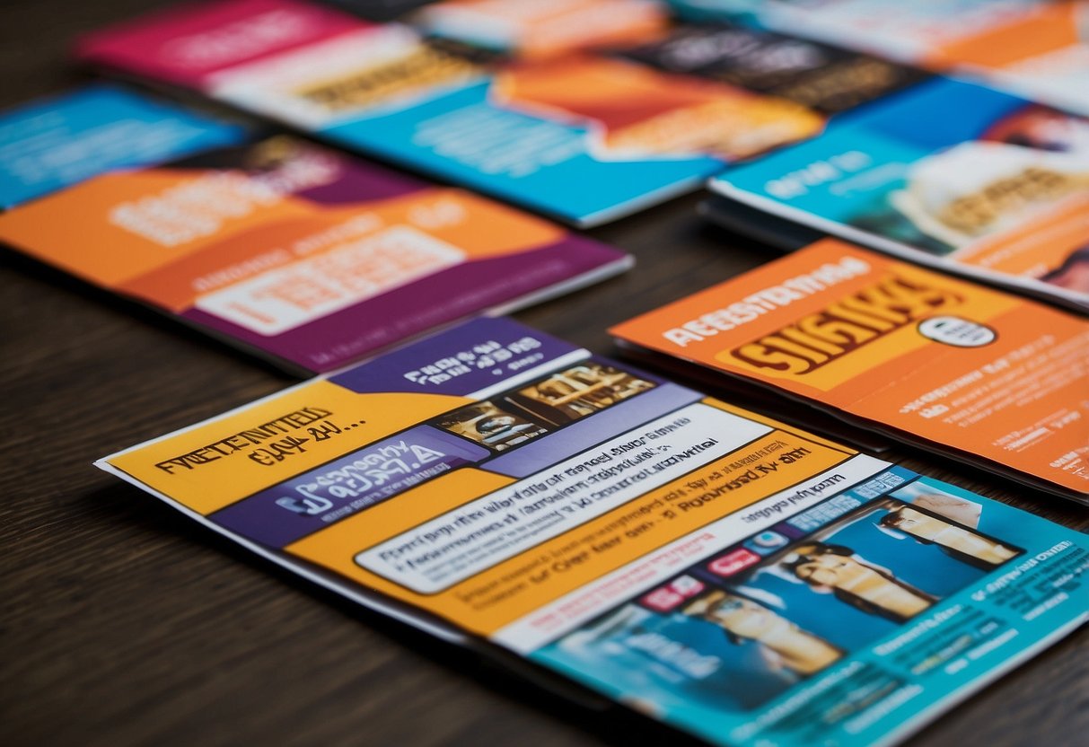 A stack of colorful flyers with "Frequently Asked Questions" and "saboten promotions singapore" printed on them
