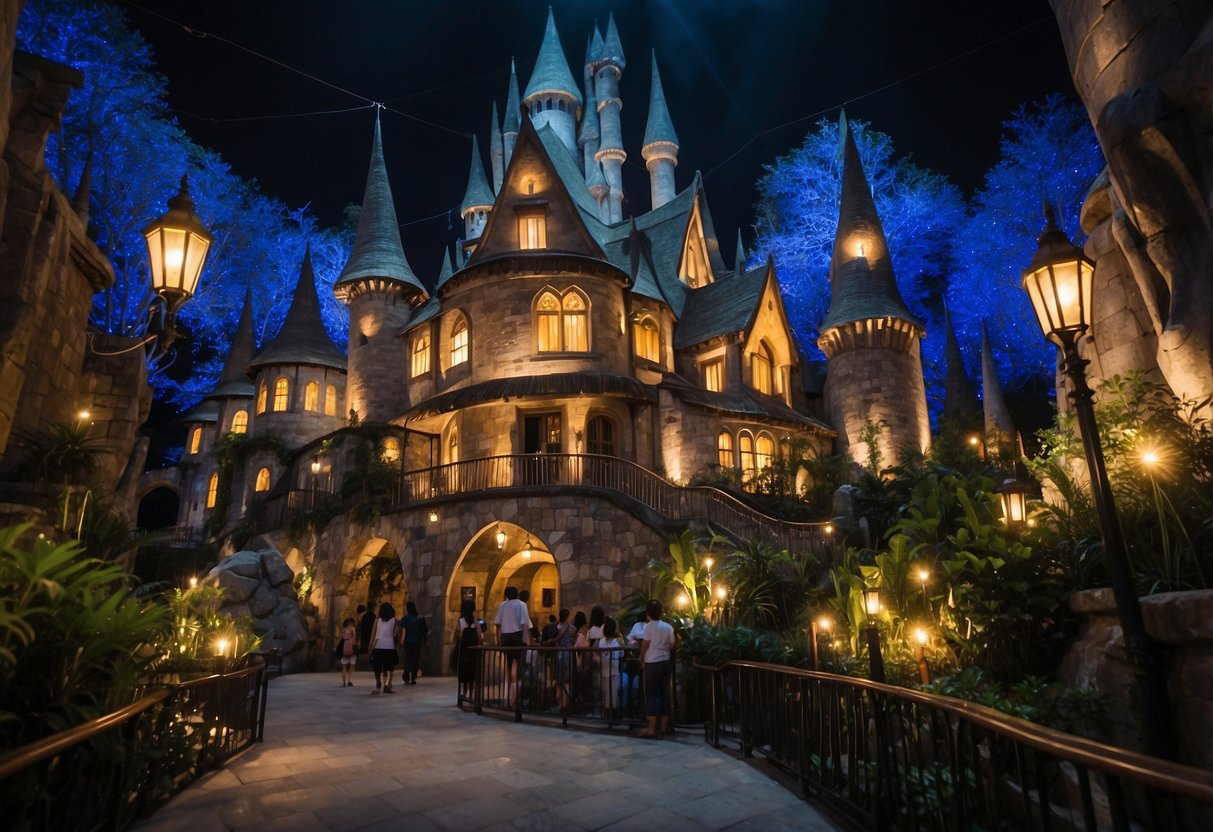An enchanting scene at Sentosa Harry Potter promotions in Singapore, filled with spellbinding displays and mesmerizing decorations