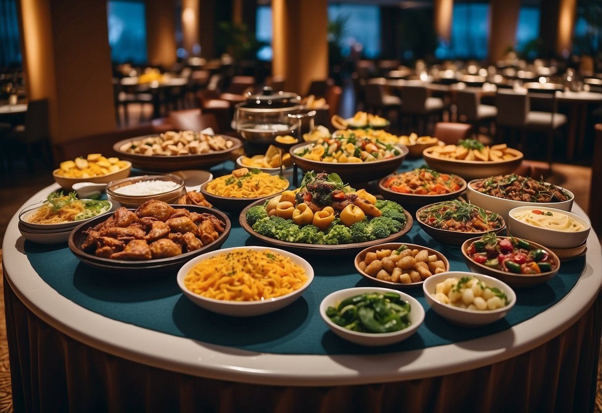 A lavish spread of international cuisine at The Westin, adorned with colorful dishes and tantalizing aromas, beckoning guests to indulge in their buffet promotions in Singapore