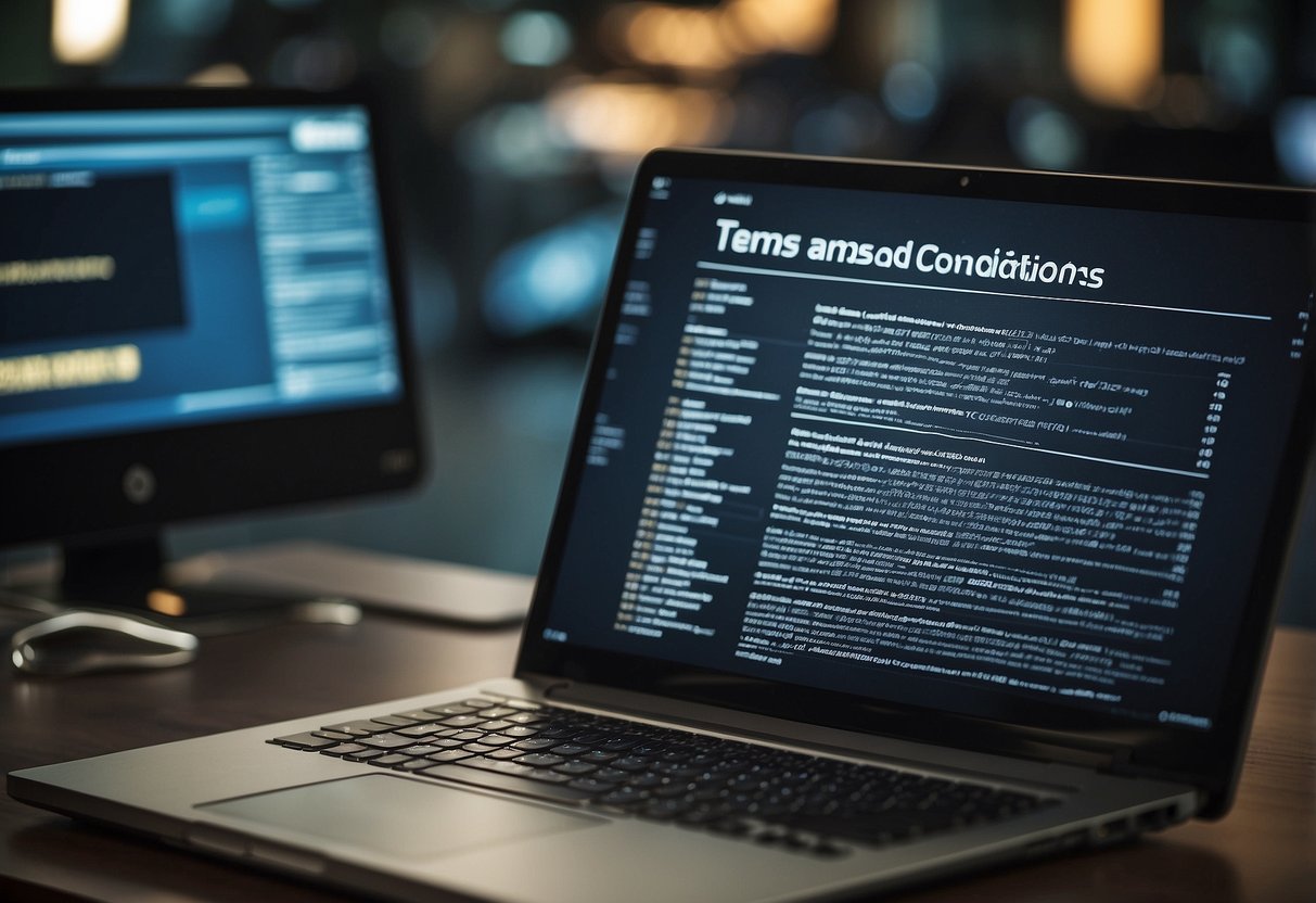 A computer screen displaying "Terms and Conditions Overview" with Hertz promotions in Singapore