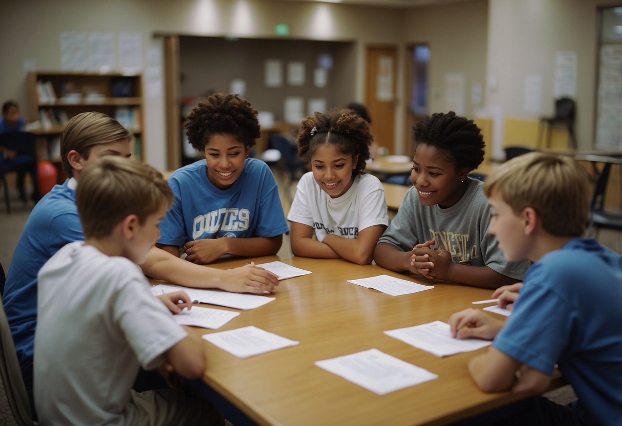 7th graders engage in team-building exercises, goal-setting workshops, and self-reflection activities to promote personal growth and development