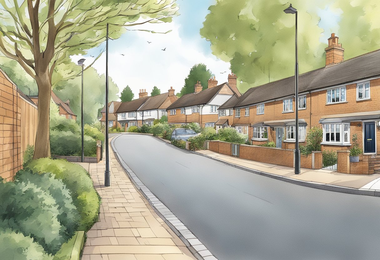 A peaceful suburban street in Leatherhead, with easy access to local amenities and transport links