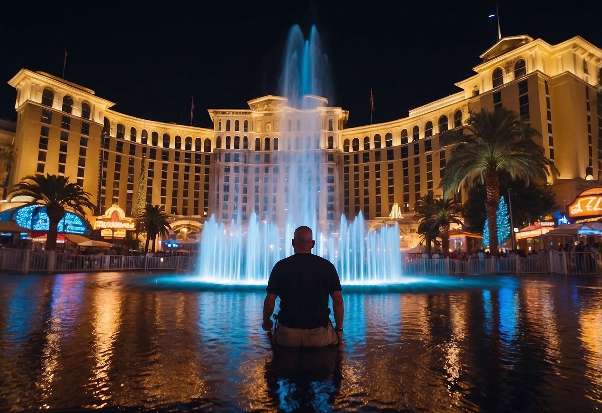 Fountains at Bellagio, colorful lights of the Strip, circus acts at Circus Circus, and street performers at Fremont Street