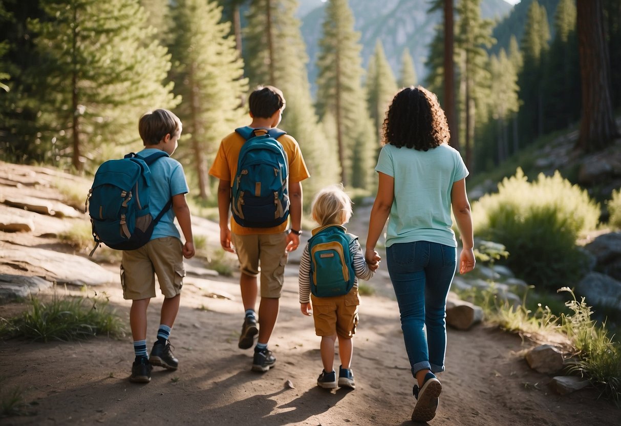 Families hiking, picnicking, and exploring nature in kid-friendly national parks