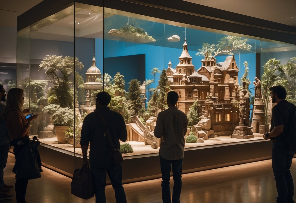 A diverse group of people explore interactive exhibits and engage in educational activities at Philadelphia's museums