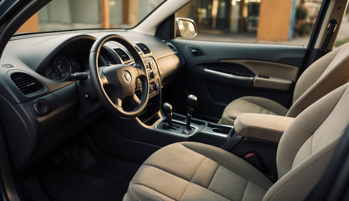 Pontiac Aztek's cluttered and unappealing interior