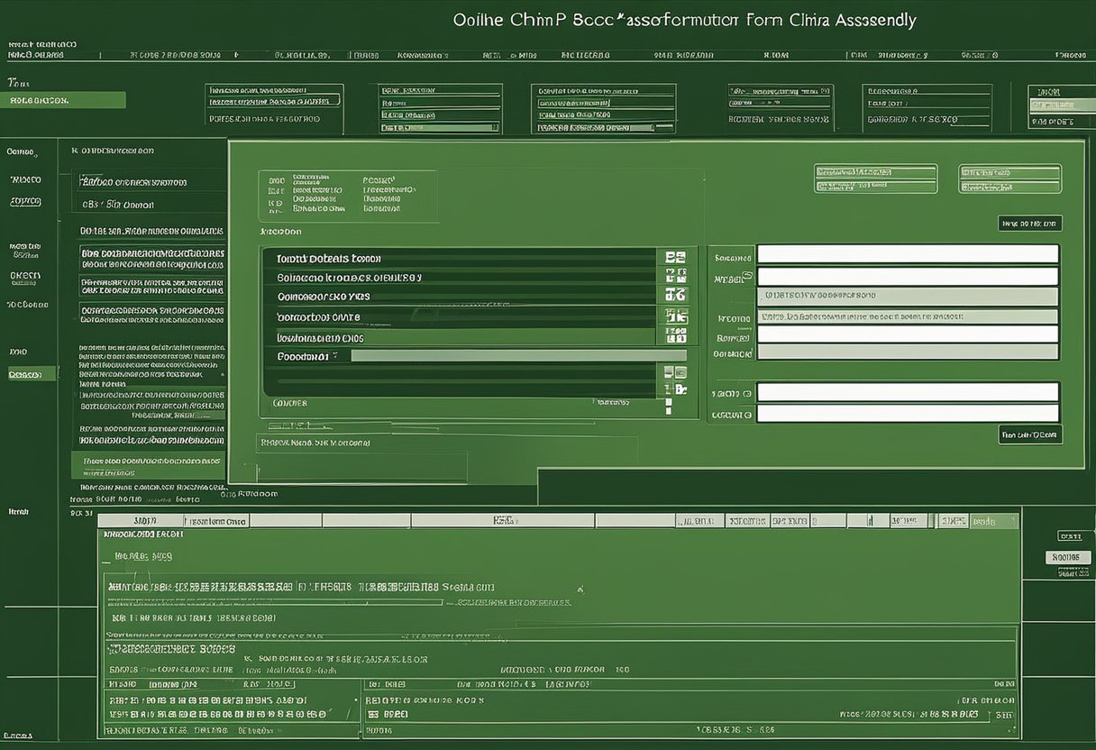 A computer screen displaying an online quote form for China PCB assembly. Input fields and a submit button are visible