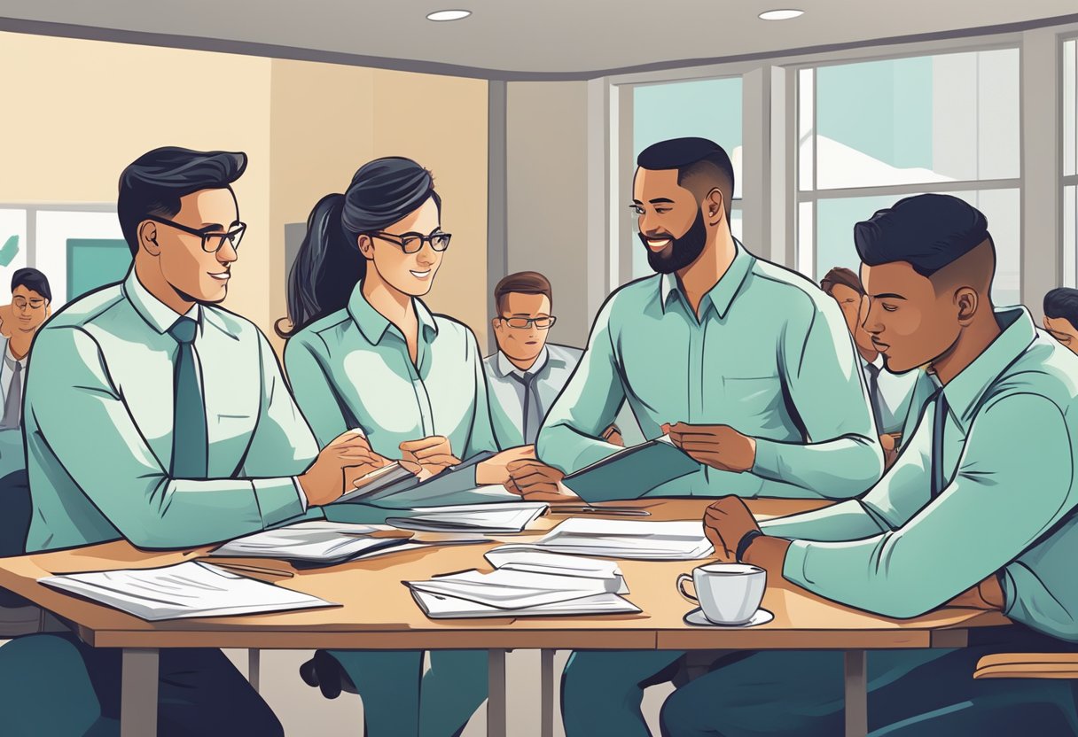 Employees engaged in training, talent development, and management, showing motivation and commitment. No human subjects or body parts