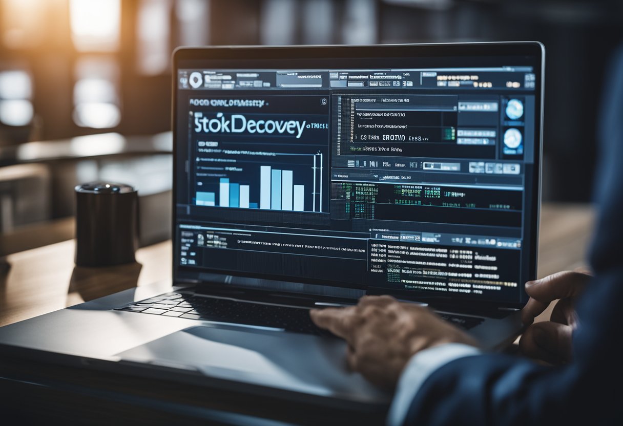 A person selects a data recovery provider from a list of options, including data recovery in Brisbane, external hard drive recovery, and same-day data recovery