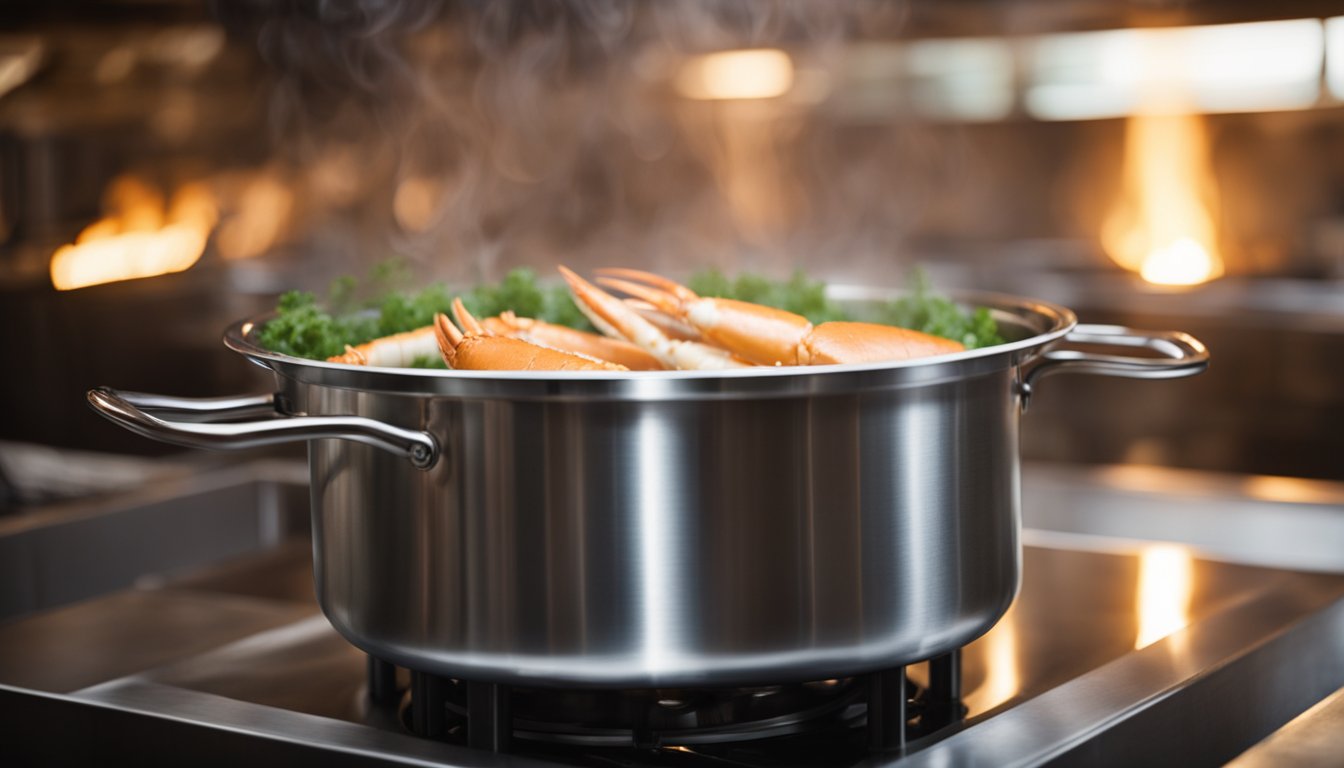 Large pot boiling water. Place crab legs in pot. Cover and cook for 6-8 minutes. Remove and serve with melted butter