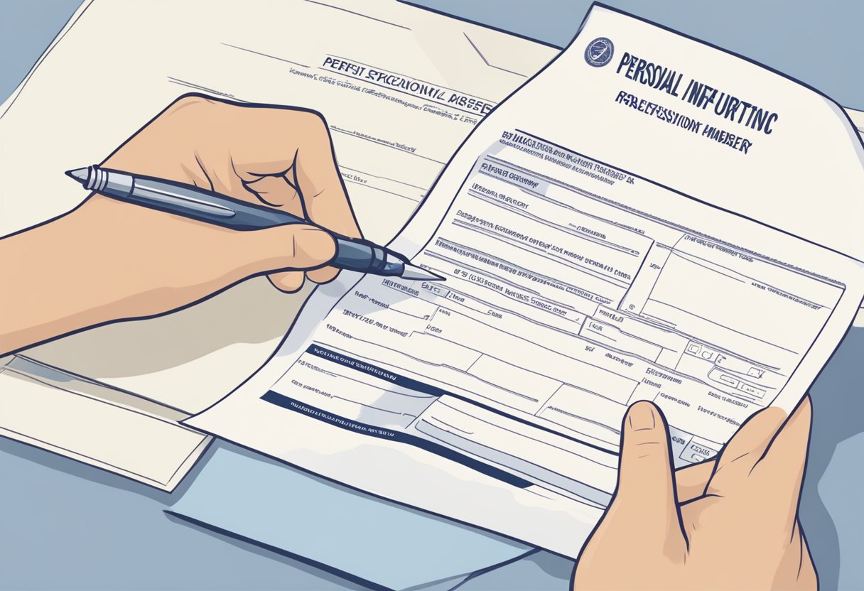 A hand filling out a form with personal information, including a space for a social security number