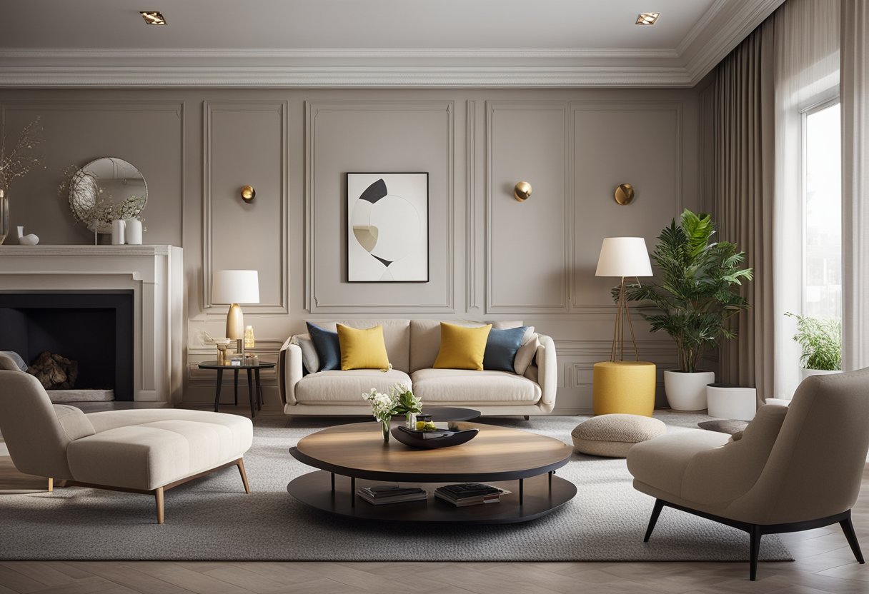 A living room with a well-maintained upholstered furniture and a clean, well-preserved carpet