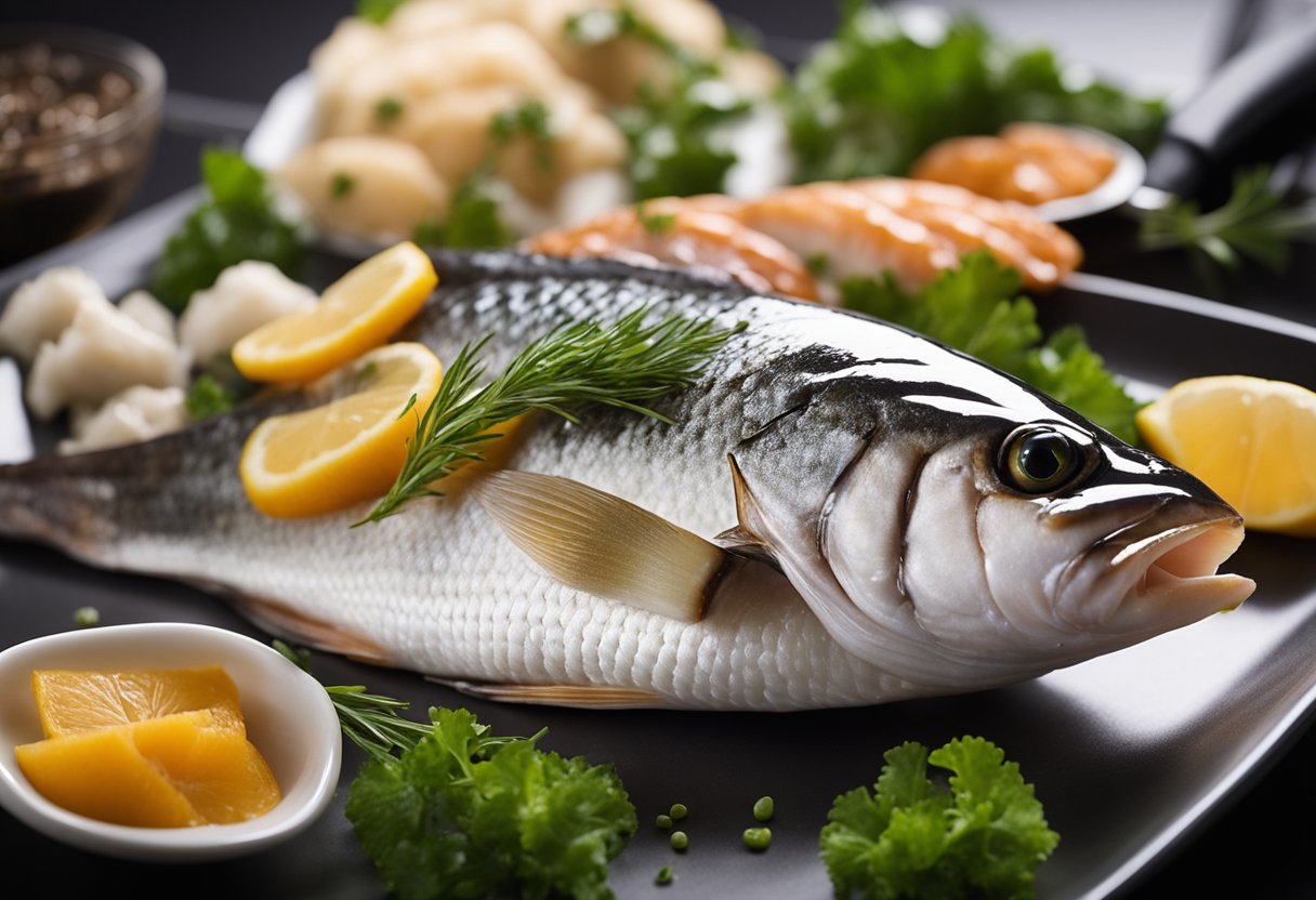 A fresh fish is meticulously prepared and presented on a platter. It is then consumed with precision and care