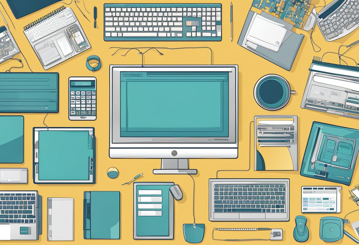 A computer screen displaying various customisation options for corporate gifts, with a range of products and designs available for online customisation