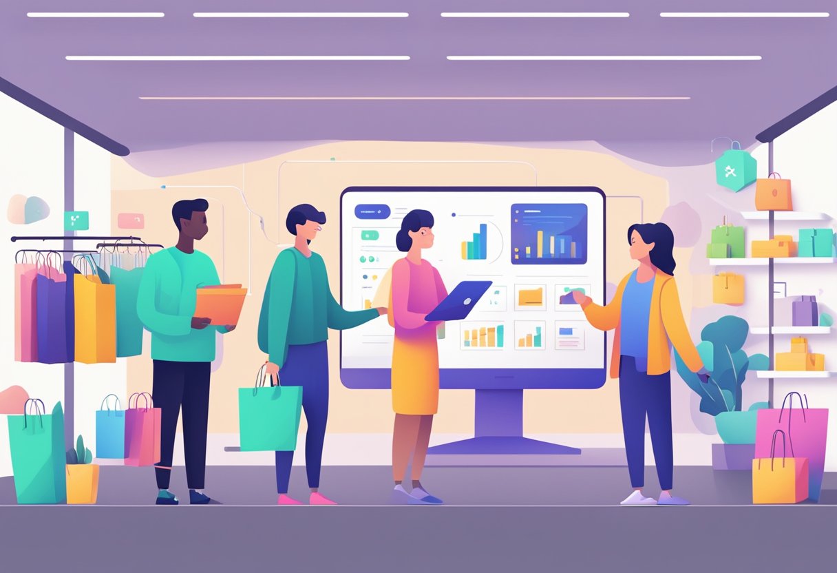 AI analyzes customer data, predicts preferences, and personalizes recommendations in an e-commerce setting, improving the overall customer experience