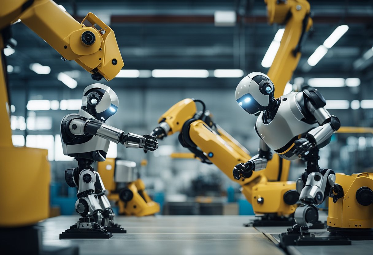 Robots replacing workers in factories, causing job loss and economic shifts