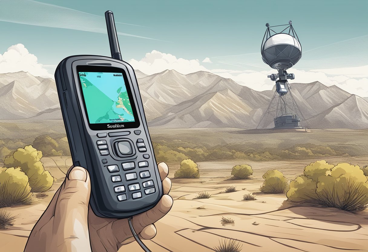 A satellite phone emits a signal that can be tracked by GPS