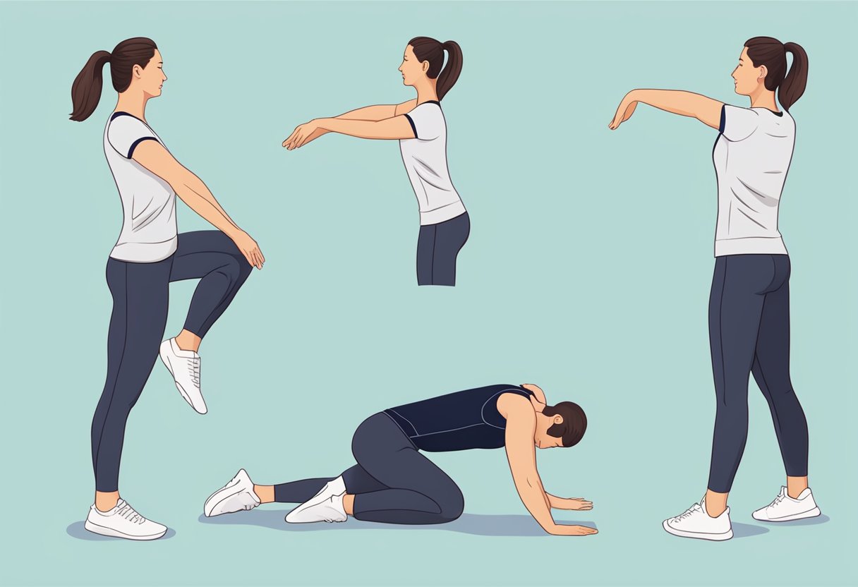 A person performing 6 simple stretches to ease lower back pain