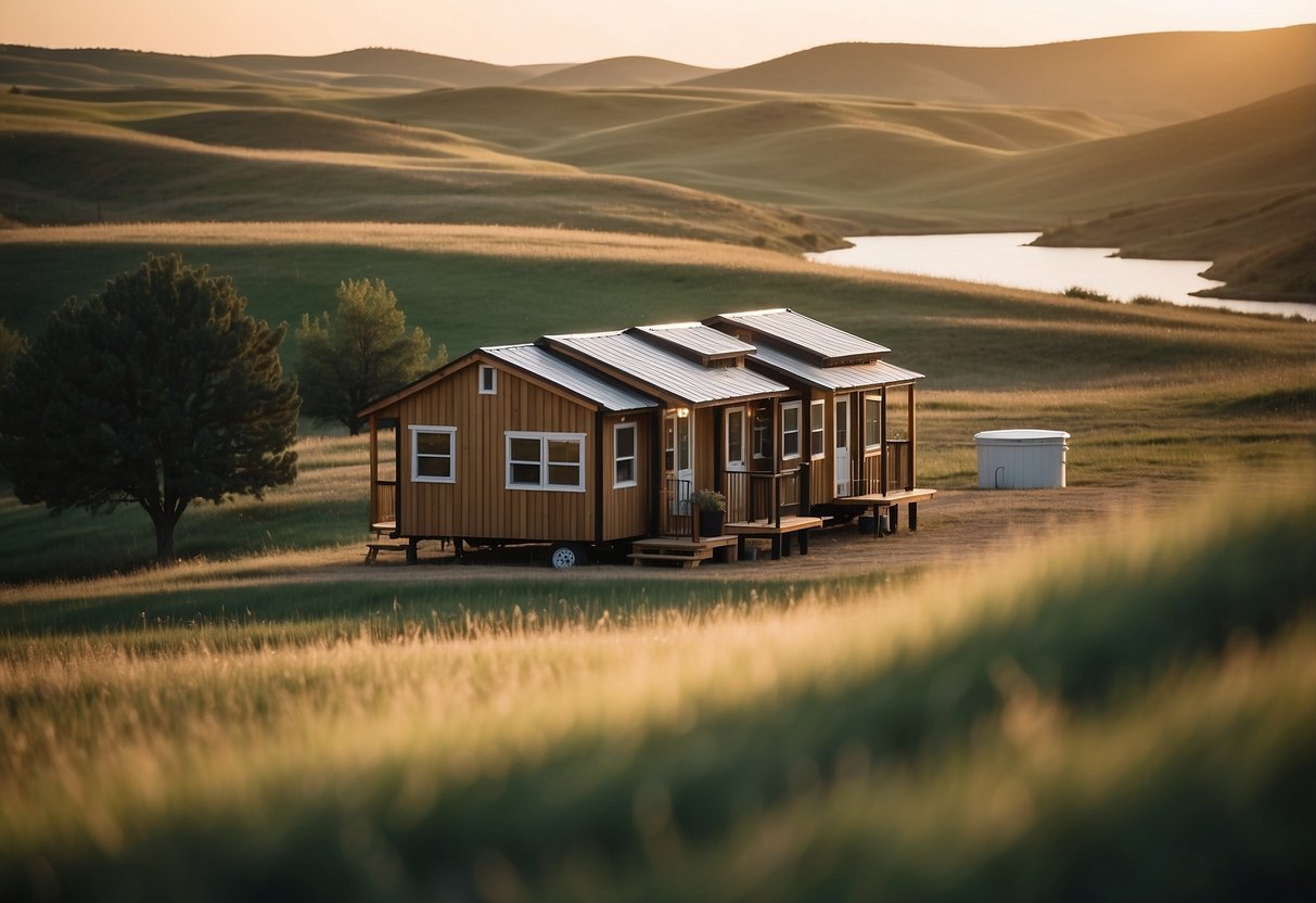 A cluster of tiny homes nestled in the rolling hills of South Dakota, each one meticulously designed to meet strict regulations and building codes